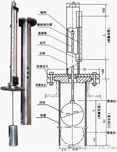 销售顶装磁翻板液位计工作原理